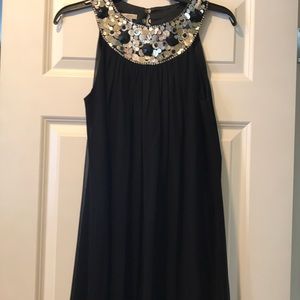 Elegant Maggie London black silver dress